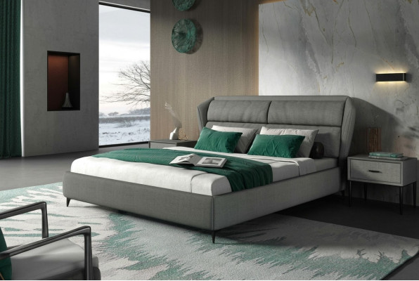 Bed Klassiek gestoffeerd luxe tweepersoons slaapkamer designbedden 180x200cm.