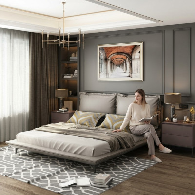 Tweepersoonsbed Bed Huwelijksbed Ontwerp Luxe Luxe Bedden Ontwerppers Textiel