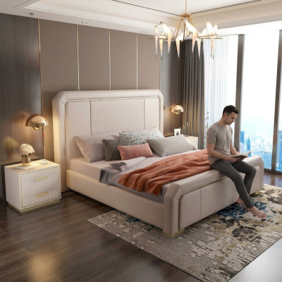 Ontwerper tweepersoonsbed hotel luxe slaapkamer 180x200cm bedden