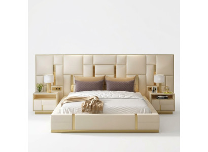 Bedbekleding Ontwerp Luxe Houten Tweepersoons Hotelbedden Slaapkamer