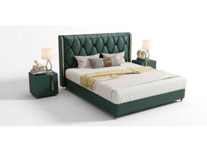 Bed Kussendesign Luxe Dubbele Hotelbedden Huwelijk 180x200 cm Leer
