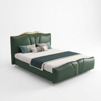 Ontwerpersbed Slaapkamer Bedden Textiel Leder Hotel Luxe Bekleding