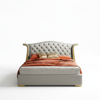 Luxe slaapkamer tweepersoonsbed bed 150/180x200cm hotelbedden leer