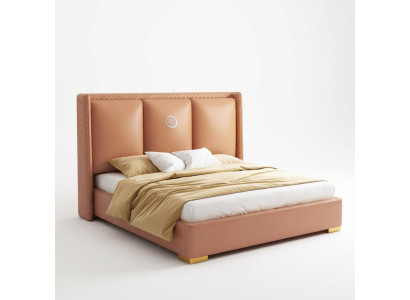 Bed Oranje Slaapkamer Ontwerp Meubels Moderne Luxe Bedden Bedframe