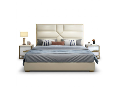 Luxe slaapkamer bed gestoffeerd ontwerp luxe tweepersoons hotelbedden hotel