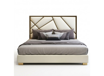 Bed Kussendesign Luxe Dubbele Hotelbedden Slaapkamer Decoratie Leer Nieuw