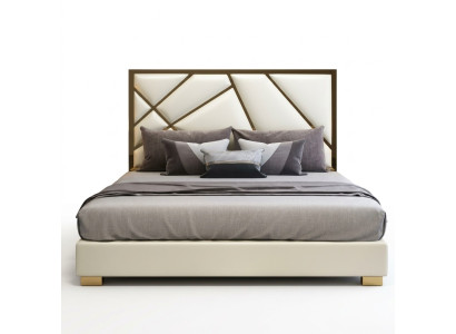 Bed Kussendesign Luxe Dubbele Hotelbedden Slaapkamer Decoratie Leer Nieuw