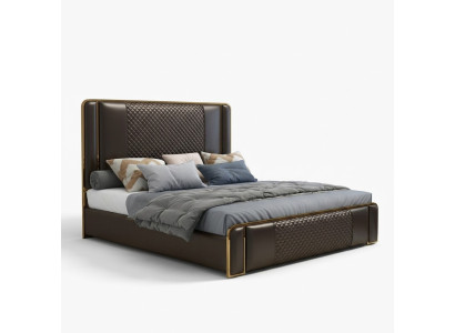 Luxe designerbed voor de slaapkamer, bekleed met fluweel, meubelbedden stof