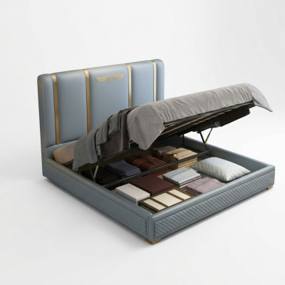 Bed Padding Design Luxe Metalen Bedden Dubbel Huwelijks Slaapkamer Leer