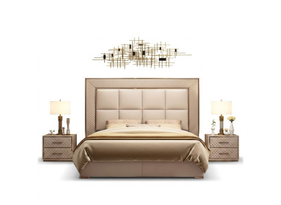 Klassieke gestoffeerde leren kunstlederen tweepersoonsbed luxe designbedden dubbel