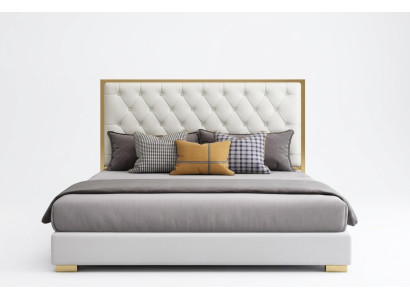 Ontwerper Bed Slaapkamer Bedden Hotel Leer Luxe Bekleed Zit Bedframe