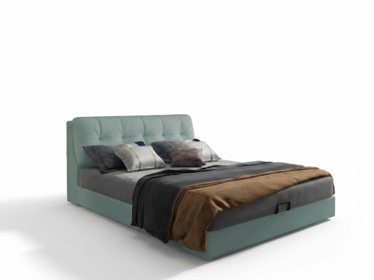 Ontwerper bed 180x200 leer metaal bedden dubbele slaapkamer luxe huwelijk