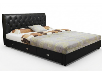 Chesterfield Designer Bed Slaapkamer Textiel Leder Bekleding Italiaans
