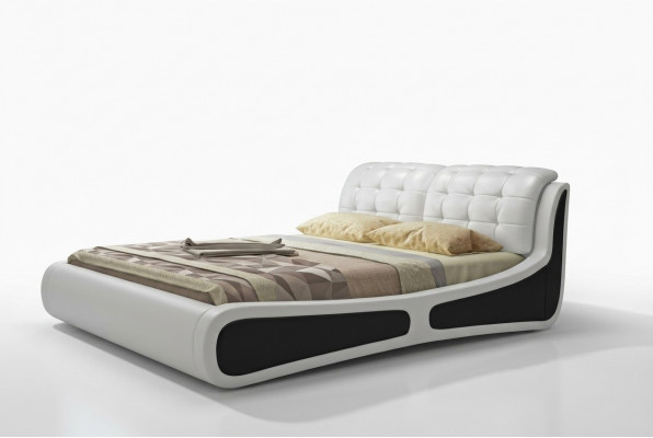 Bedbekleding Ontwerp Luxe Tweepersoonsbedden Wit 180x200 cm Slaapkamer Leer