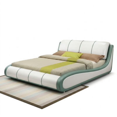 Ontwerper bed slaapkamer luxe tweepersoonsbed bedden leer hotelbekleding
