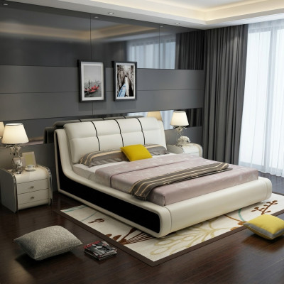 Luxe slaapkamer bed dubbele bedden hout 180x200cm designhotel