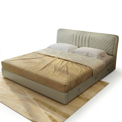 Stof Ontwerp Bed Dubbele Bedden Luxe Huwelijk Modern Hotel Frame Slaap