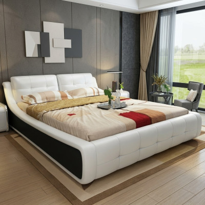 Ontwerp Bed Slaapkamer Bedden Textiel Hotel Luxe Bekleding Meubels Stof Meubels