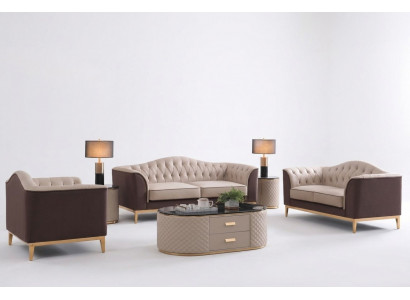 Compleet set bankstel 3+2+1 zitsbank ontwerp bank woonlandschap