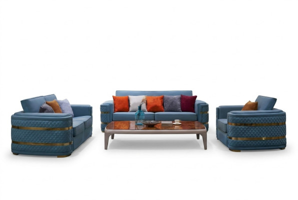 Klassieke bankbekleding 3+2+1 zits bankstellen lederen zitmeubels woonkamer