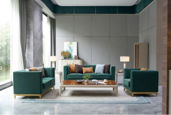 Sofa set 3+2+1 Relax Seats Set Design Sofas Upholstered Couches Leather