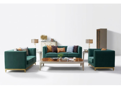 Sofa set 3+2+1 Relax Seats Set Design Sofas Upholstered Couches Leather