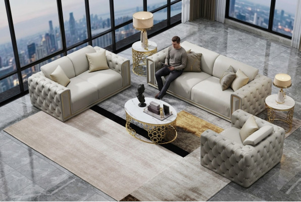 Sofagroep 3+2+1 Zits Klassieke Bankwoonkamerbank Sofa's Bekleding
