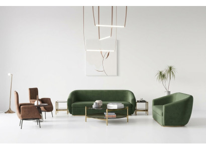 Sofa set 3+3 zitter Green Sofa Sets Leather Sofas Couches Upholstery
