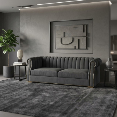 Designer Bankstel 3-zits Moderne Bank Bankstellen Bekleed Ontwerpbank Driepersoons