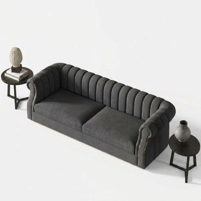 Designer Bankstel 3-zits Moderne Bank Bankstellen Bekleed Ontwerpbank Driepersoons