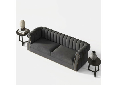 Designer Bankstel 3-zits Moderne Bank Bankstellen Bekleed Ontwerpbank Driepersoons