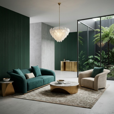 Ontwerp gestoffeerde luxe zitbank bank stof bank 3-zits kunstleer
