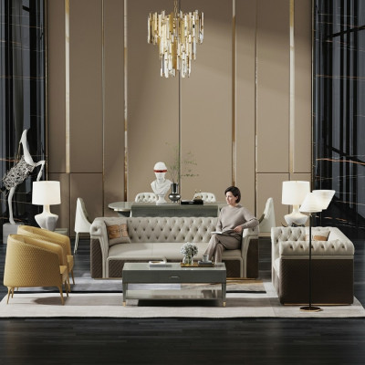 Sofa set 3+2 zits set Design Bank Bekleding Banken Bank Modern Luxe