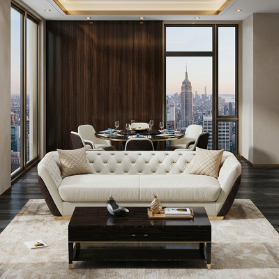 Bankstel 3 zitsbank Woonlandschap set Decoratie Ontwerp Modern Sofa Stoel