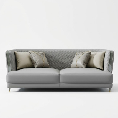 Driepersoons bank gestoffeerd designbank zitdecor banken kamer meubels modern