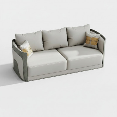 Bank Driezitter Bank Klassiek Nieuw Bekleding Deco 3-Zits Leren Bankstellen