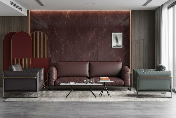 Sofaset 3-delig Italië meubel woonlandschap banken banken bekleding