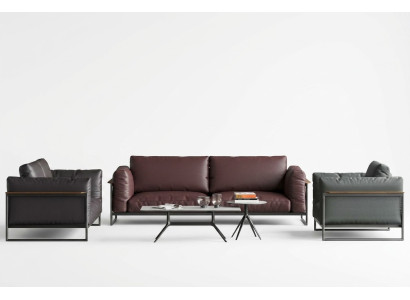 Sofaset 3-delig Italië meubel woonlandschap banken banken bekleding
