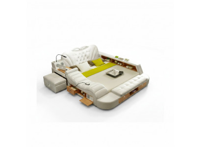 Dubbel Luxe Designhotel Lederen Bed Bekleding Moderne Bedden Multifunctioneel