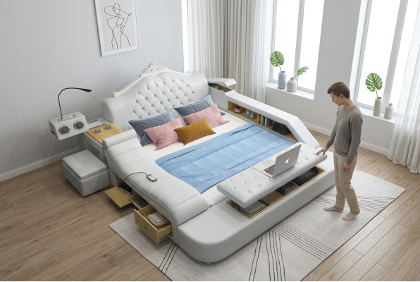 Multifunctioneel bed Bedden Decoratie Huwelijksbed Tweepersoonsbed Gestoffeerd bed Slaapkamer