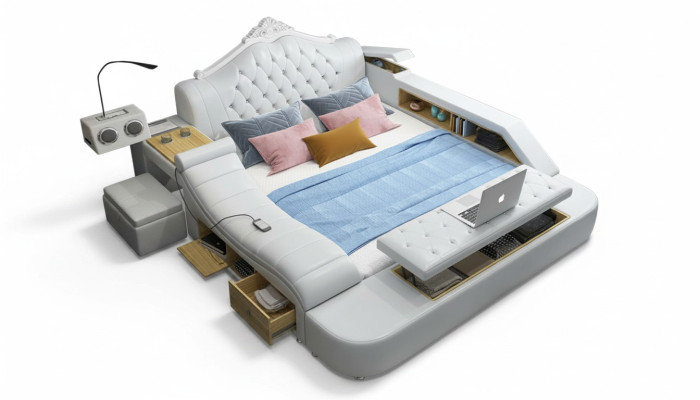 Multifunctioneel bed Bedden Decoratie Huwelijksbed Tweepersoonsbed Gestoffeerd bed Slaapkamer