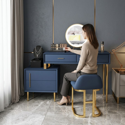 Make-uptafel Spiegel Krukje Compleet Decor Set Commode Slaapkamer Nieuw