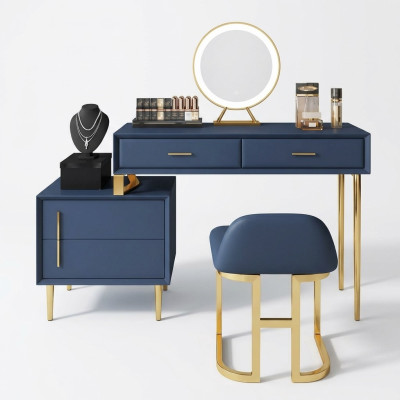Make-uptafel Spiegel Krukje Compleet Decor Set Commode Slaapkamer Nieuw