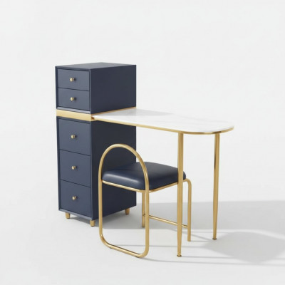 Kaptafel Kruk Compleet Set Commode Slaapkamer Nieuw 2-delig