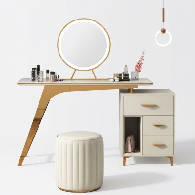 Kaptafel spiegel krukje complete set ladekast slaapkamer nieuw 2-delig