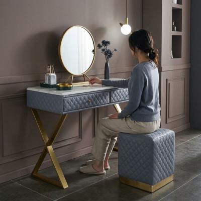 Schminktafels Consoles Tafel Slaapkamer Houten Decoratie Spiegel + Ladenkast
