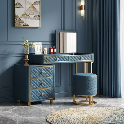 Console make-up tafel cosmetische tafel spiegel commode tafels kapper 2-delig.