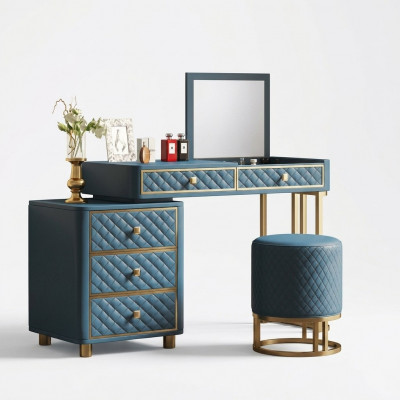 Console make-up tafel cosmetische tafel spiegel commode tafels kapper 2-delig.