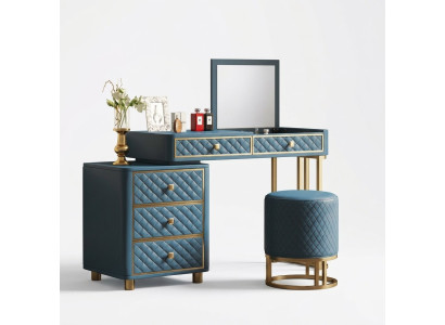 Console make-up tafel cosmetische tafel spiegel commode tafels kapper 2-delig.
