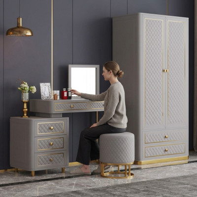 Make-up tafel stoel luxe console commode slaapkamer console tafel